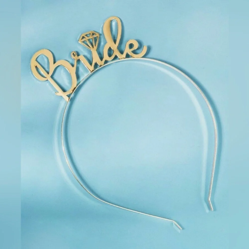 NIP Silver & Gold Bride Headband - Bridal Shower & Bachelorette Party Accessory
